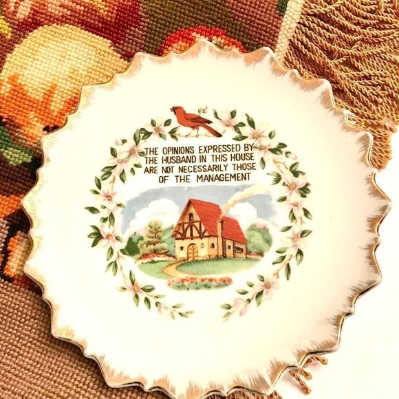 Vintage Plate, Decorative, Marriage Humour, 7.5" - Picture 4 of 9